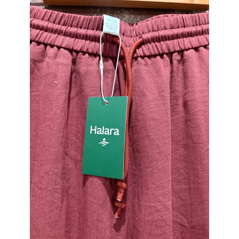 NEW Halara Linen-Feel Wide Leg Drawstring Pants Size Large - Picture 3 of 9